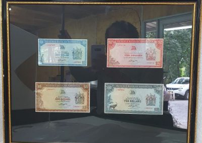 Reserve Bank of Rhodesia Framed Banknotes Set