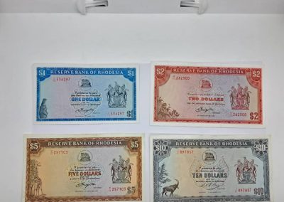 Reserve Bank of Rhodesia notes set(circulated)