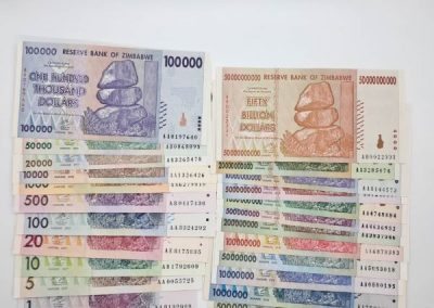 Reserve Bank of Zimbabwe Series 4 Notes x 23 (Uncirculated) (No Trillions)