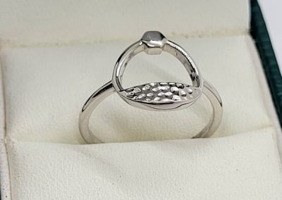 Silver fancy open ring