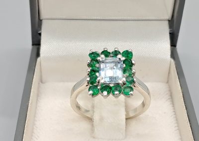 Silver, Emerald and Aquamarine