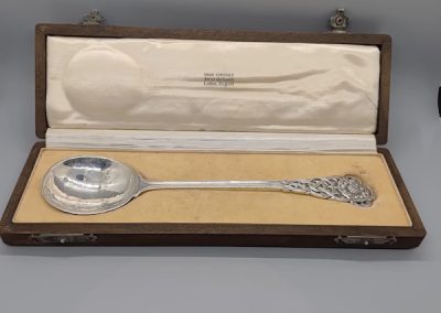Omar Ramsden large silver spoon London 1931