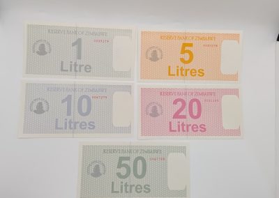 Reserve Bank Of Zimbabwe Fuel coupons