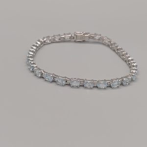Sterling silver 925, Topaz tennis bracelet 25 stones