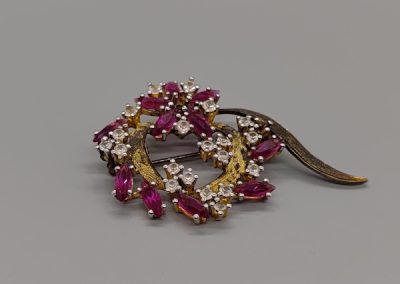 Gold Plated Silver Brooch