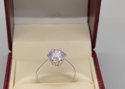 Sterling silver 925, solitre cubic zirconia ring