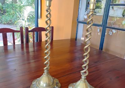 Barley Twist Brass Candlesticks