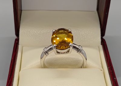 Silver and Citrine Ring