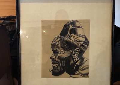 P Mwenga African Man Drawing