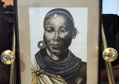 P. Mwenga African Woman Drawing