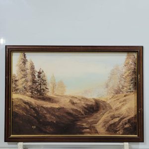 Countryside road oil on board picture