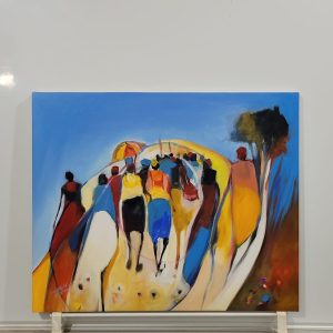 Charles Nkomo Oil on board Canvas
