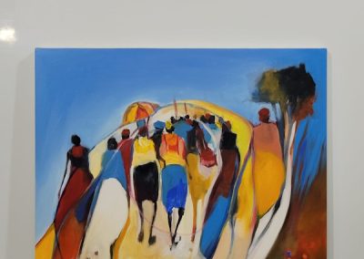 Charles Nkomo Oil on board Canvas