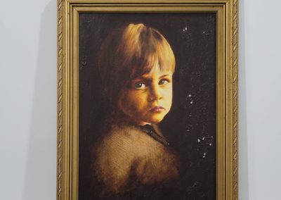 Craig Bone Oil on Board Portrait of a boy (paint flaking)