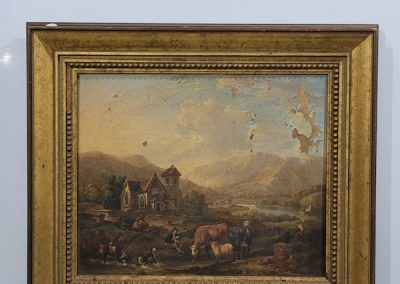Charles Towne Oil on Canvas farm scene (1763 – 1840)