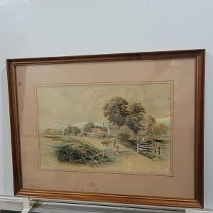 Farm Scene Water Color
