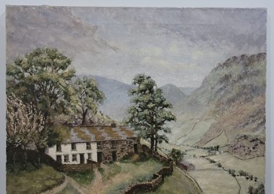 Oil on Canvas Mountain house