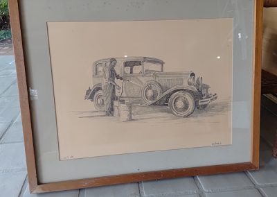 Framed Car Drawing